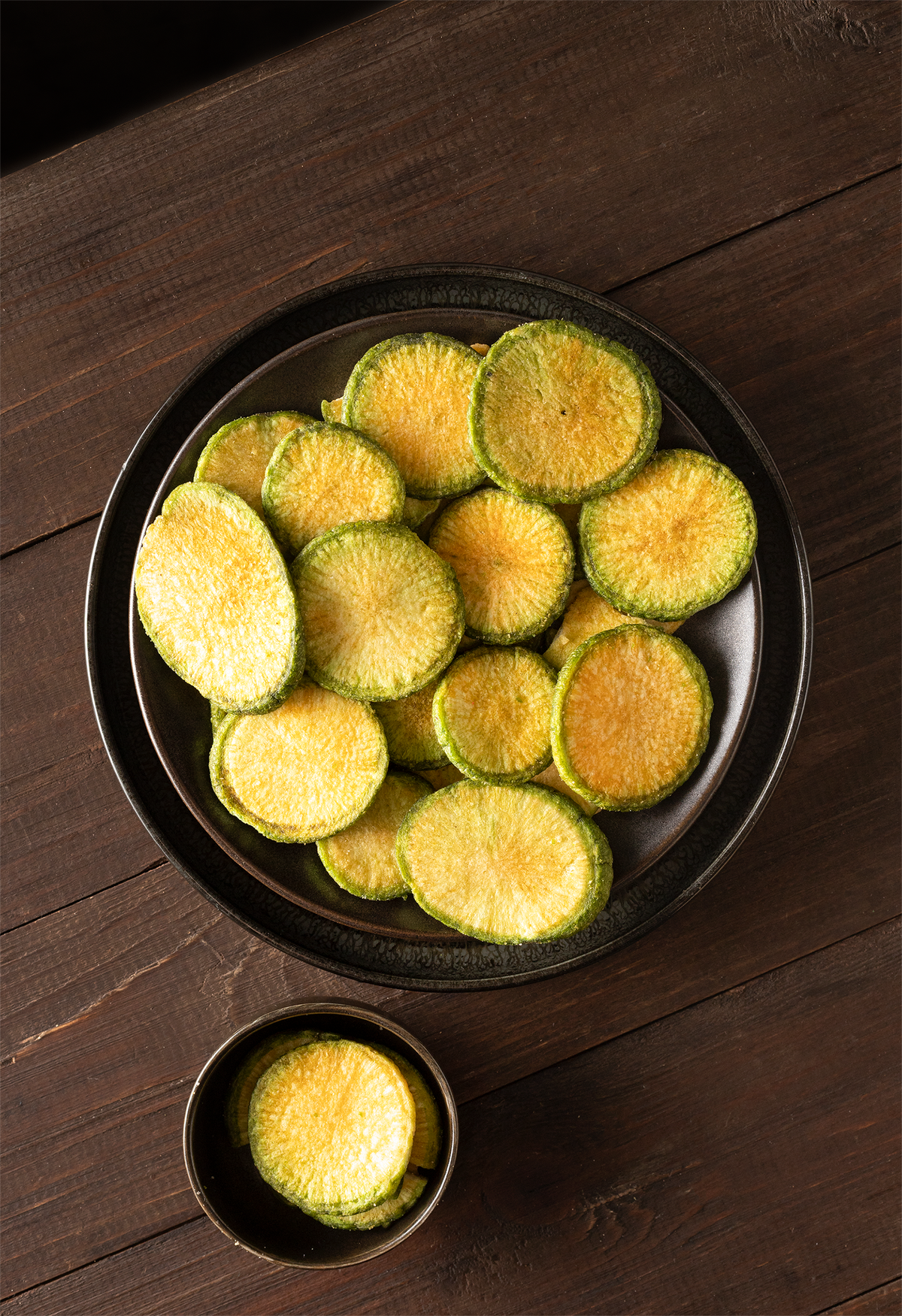 Vacuum dried vegetables