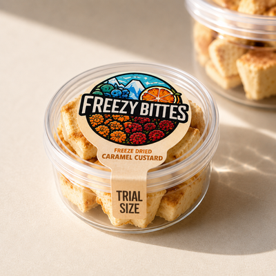 Freeze-Dried Caramel Custard