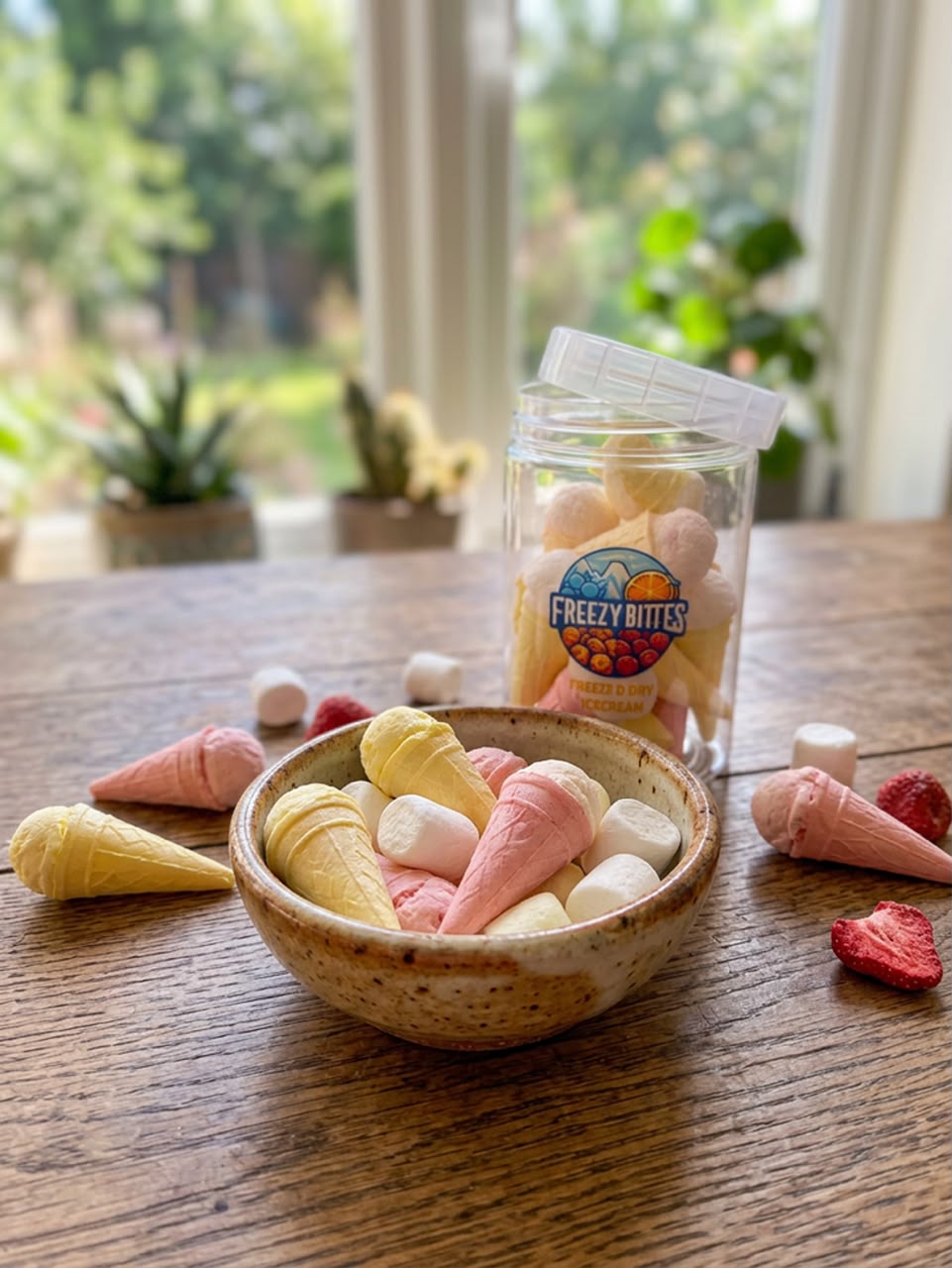 Freeze-Dried icecream Marshmallows stuffed jello